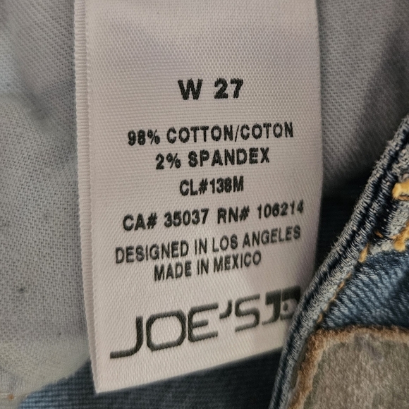 Joe’s Jeans Marcia Wash Blue Denim Mid-rise Straight Leg Cropped size 27 - Picture 6 of 8